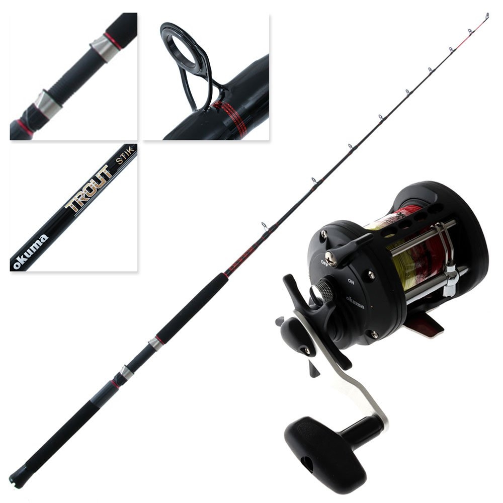Okuma Classic XT 300L Trout Stik OH Trolling Combo with Line 5ft 6in 6-10kg 1pc