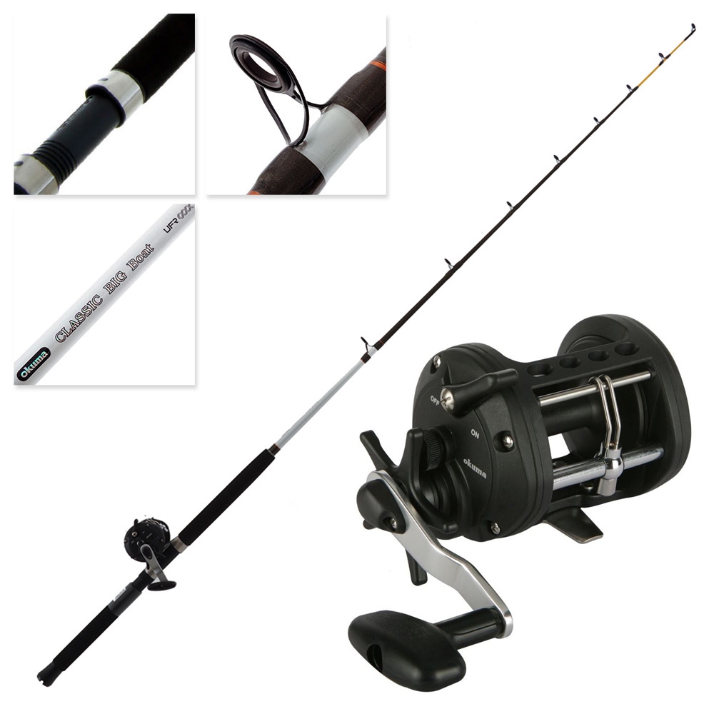 Okuma Classic CLX450 Levelwind Big Boat Combo with Line 6ft 10-15kg 1pc