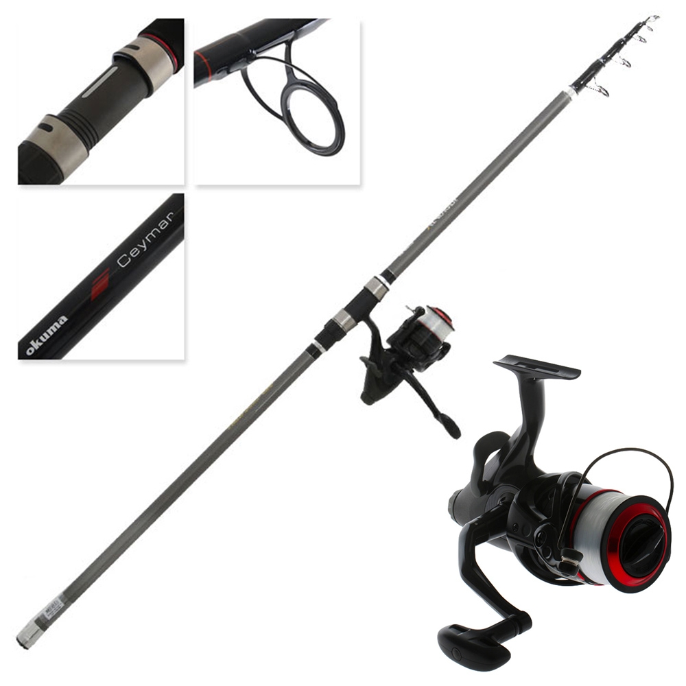 Okuma Ceymar CMBF-365 Baitfeeder and Revenger Pro Telescopic Surfcasting Combo 14ft 2-4oz