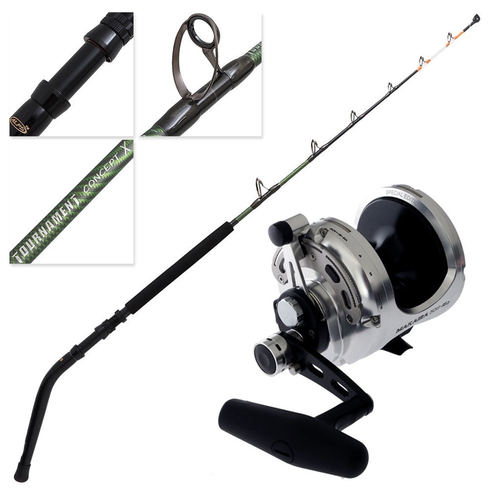 Okuma Makaira 50 Tournament Concept X Bent Butt 2-Speed Game Combo 5ft 10in 24-37kg 1pc