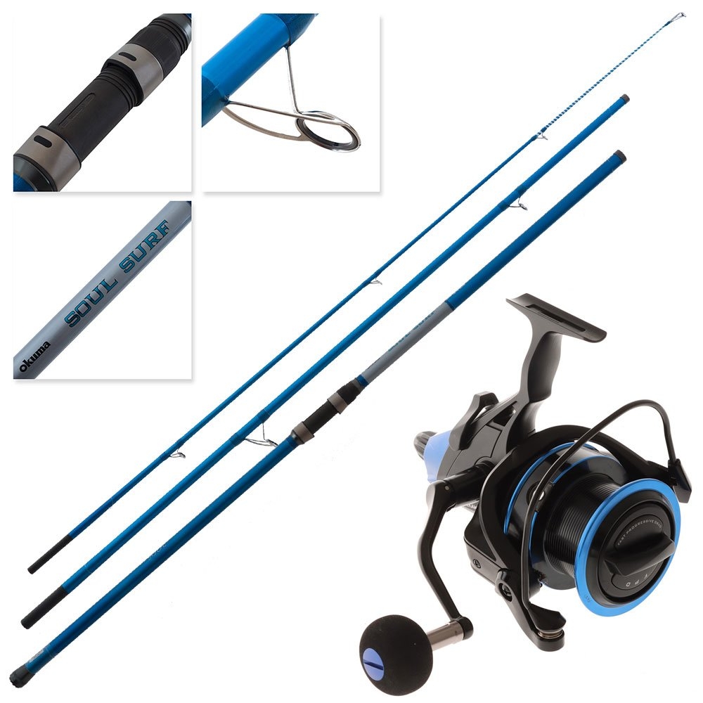 Okuma Surf Rockaway RBF-8000 Soul Lumo Tip Surfcasting Combo 14ft 100-220g 3pc