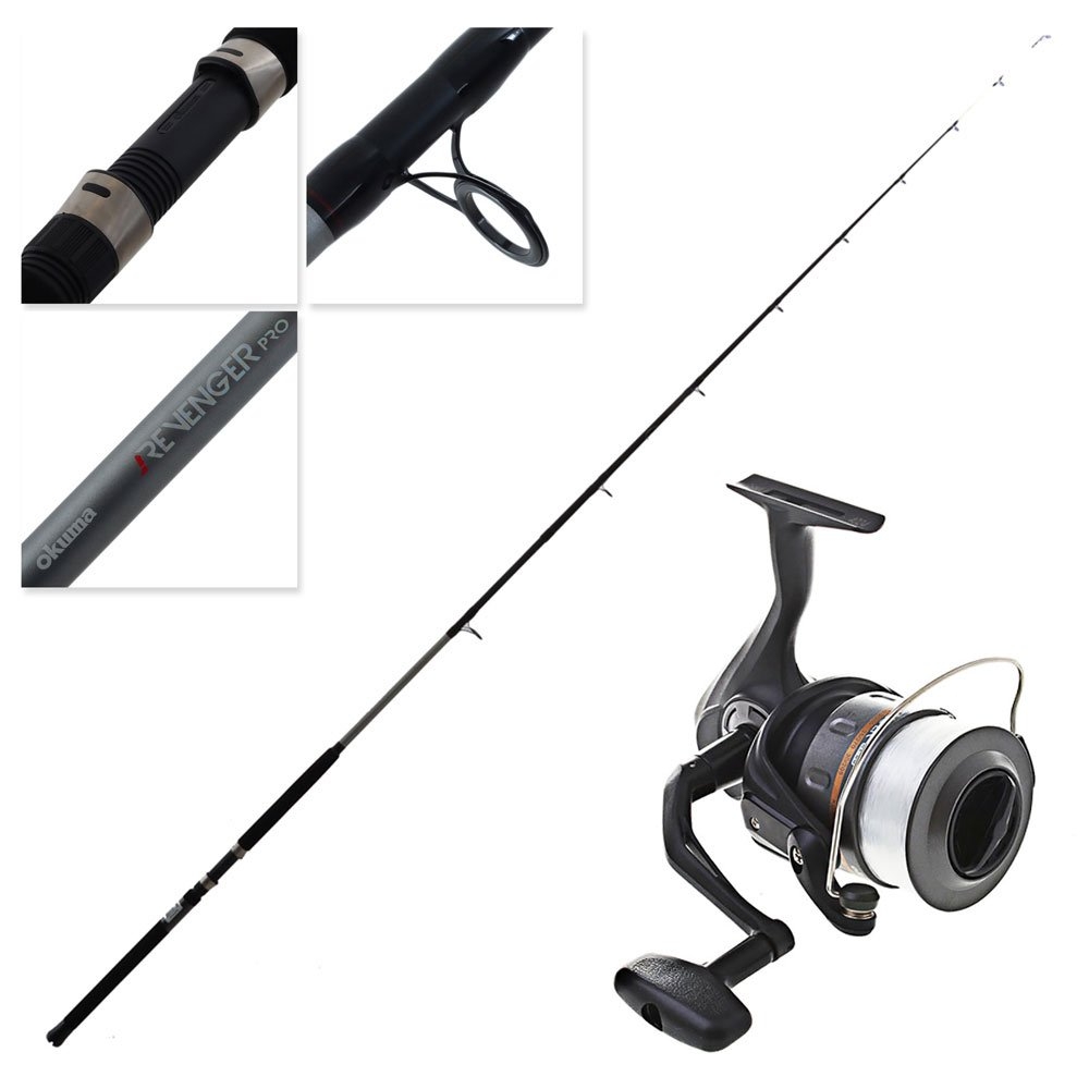 Okuma Revenger 80 Pro Medium Boat Spin Combo with Line 9ft 6-10kg 2pc