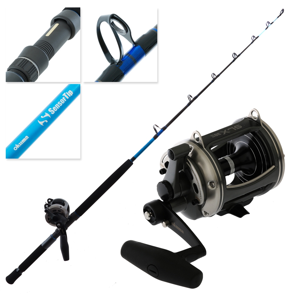 Okuma Solterra SLX 30 Sensor Tip 2-Speed Game Combo 5ft 6in 24kg 1pc Blue