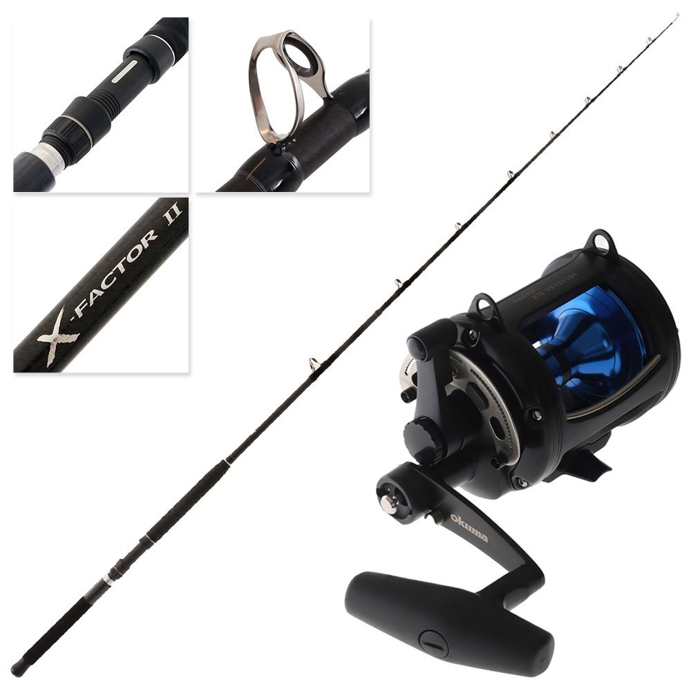Okuma Solterra SLX 30 Blue X-Factor II 2-Speed Landbased Game Drone Combo 8ft 6in 15-24kg 2pc