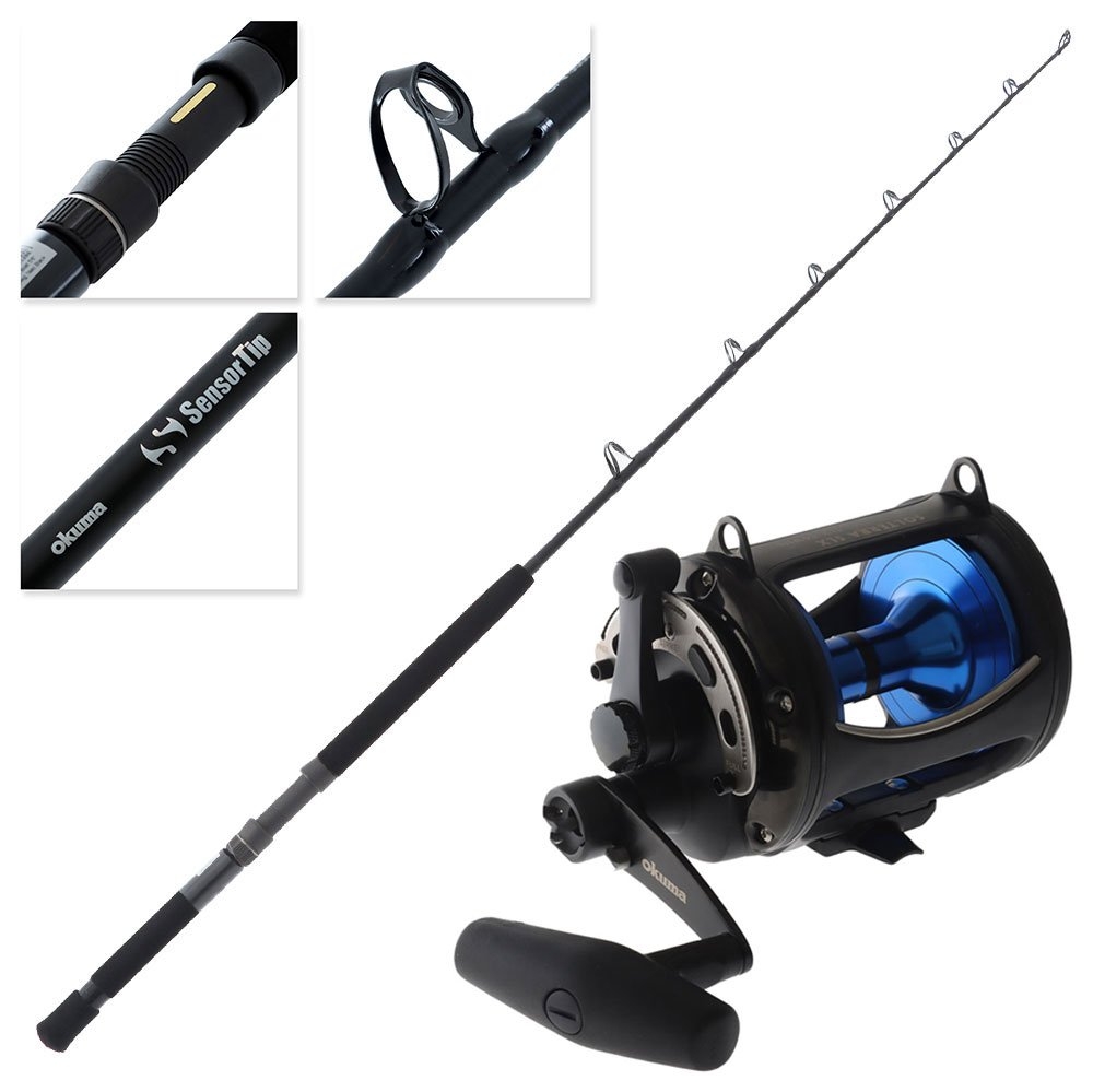 Okuma Solterra SLX 50W Blue Sensor Tip 2-Speed Lever Drag Game Combo 5ft 6in 24kg 1pc