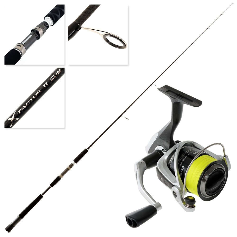 Okuma Safina 4000 X-Factor II Slim Slow Jig Spin Combo with Braid 6ft 3in 50-200g 2pc