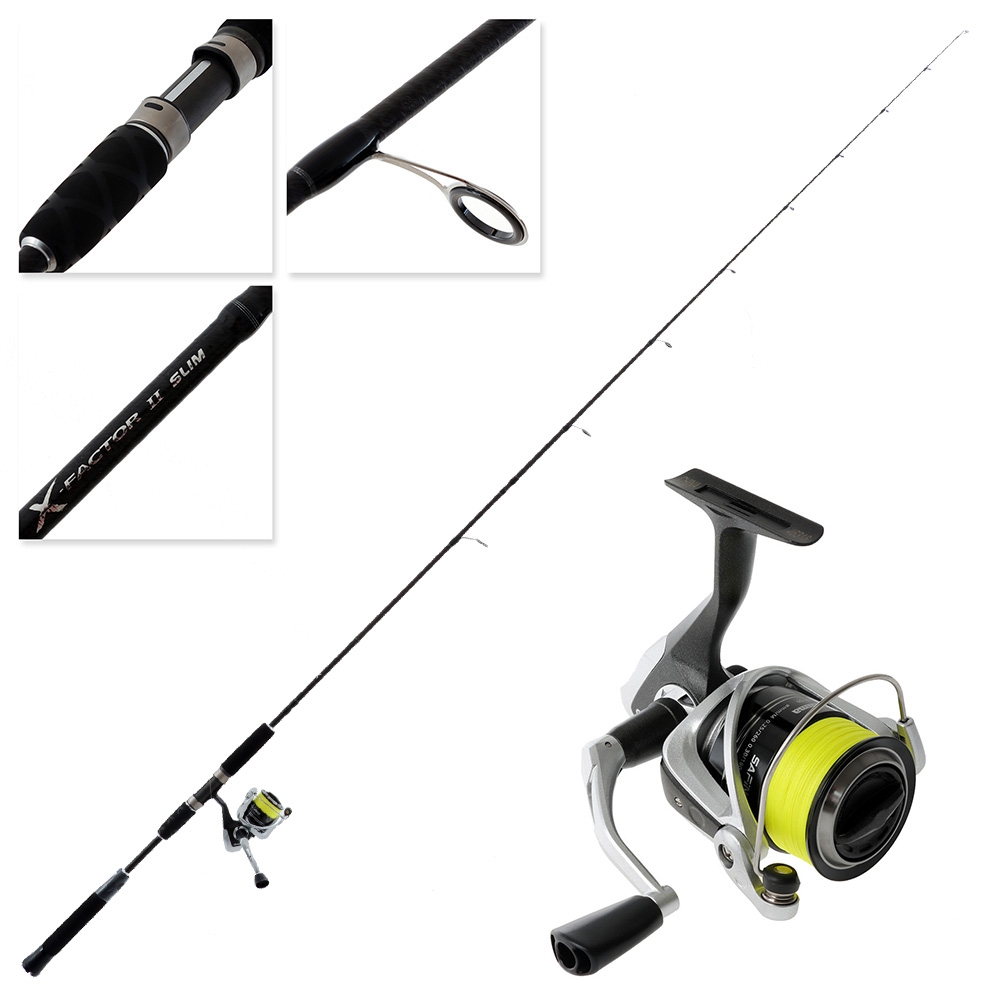 Okuma Safina 4000  X-Factor II Slim Softbait Combo with 20lb Braid 7ft 6in 3-8kg 2pc