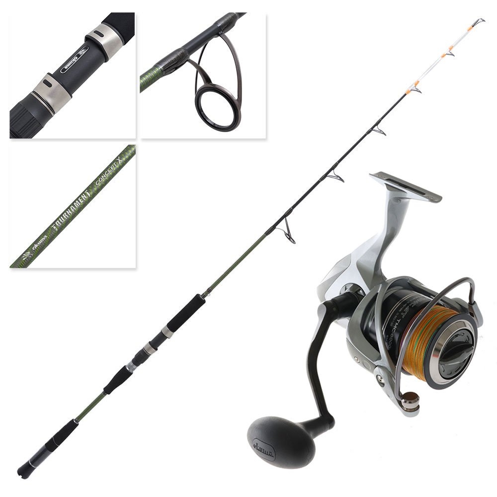 Okuma Tomcat 8000 Tournament Concept X Boat Spin Combo with Braid 5ft 3in 200-350g 1pc