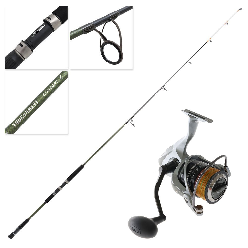 Okuma Tomcat 8000 Tournament Concept X Micro Jig Combo with Braid 8ft 2in PE1-3 2pc