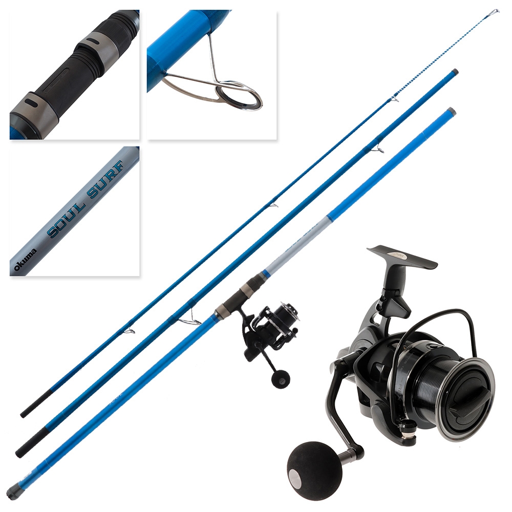 Okuma T-Rex 7000 Soul Lumo Tip Surf Combo 14ft 100-220g 3pc