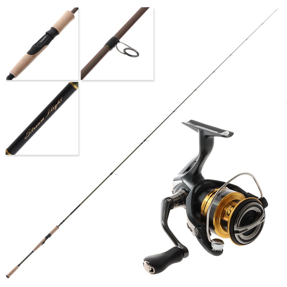 Shimano Sahara SH2500FJ Stream Flight Medium Light Spin Freshwater Combo 8ft 3-6kg 2pc
