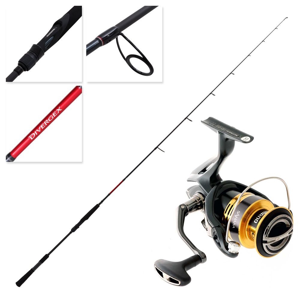 Shimano Sahara FJ 4000 XG Divergex Slow Pitch Spin Combo 6ft 8in PE2 1pc