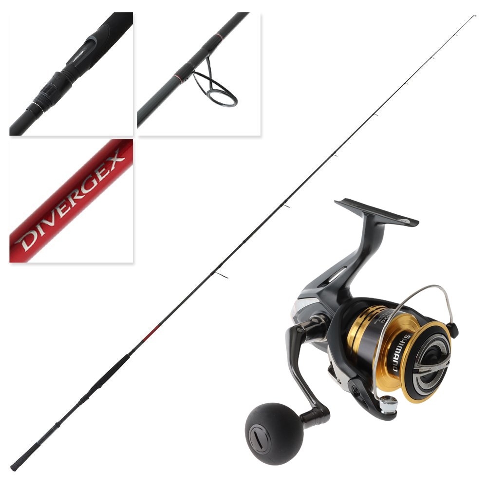 Shimano Sahara FJ C5000 XG Divergex Extra Heavy Spinning Rock Combo 9ft 8-15kg 2pc