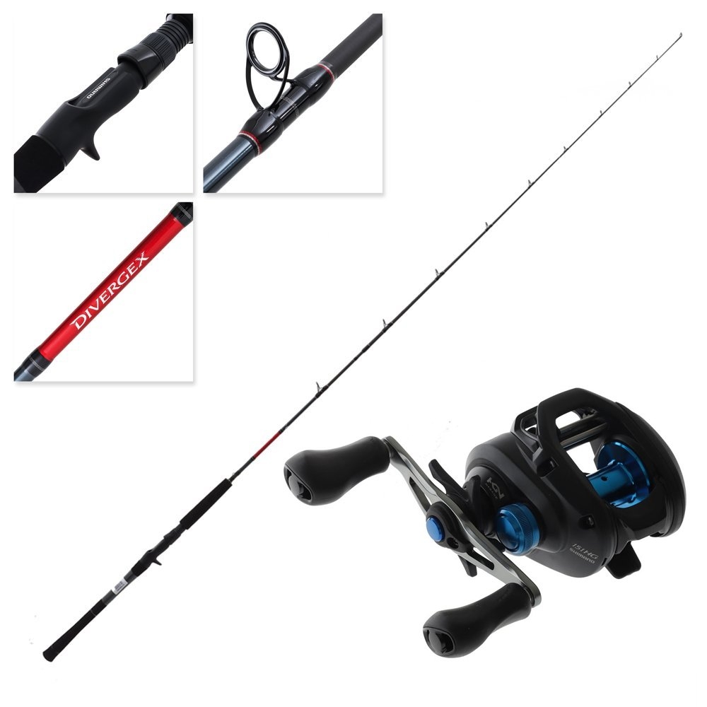 Shimano SLX 151HG A Divergex MH Left Hand Baitcaster Combo 7ft 4-8kg 2pc