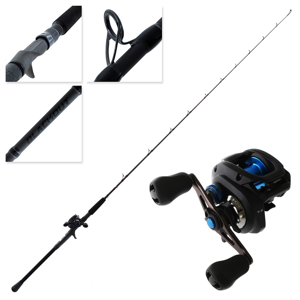 Shimano SLX DC 150 HG Blackout Baitcaster Combo 7ft 7/28g 2pc