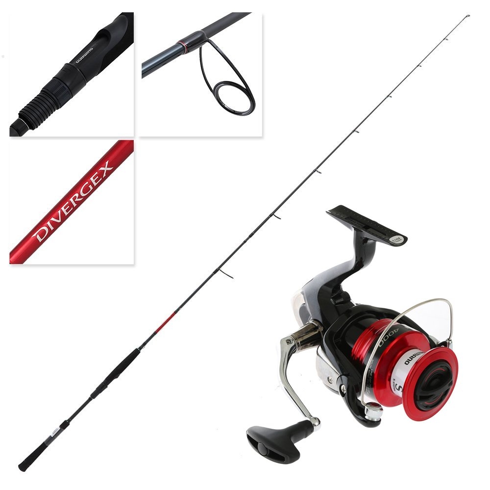 Shimano Sienna 4000 FG Divergex Medium Heavy Softbait Combo 7ft 6in 4-8kg 2pc