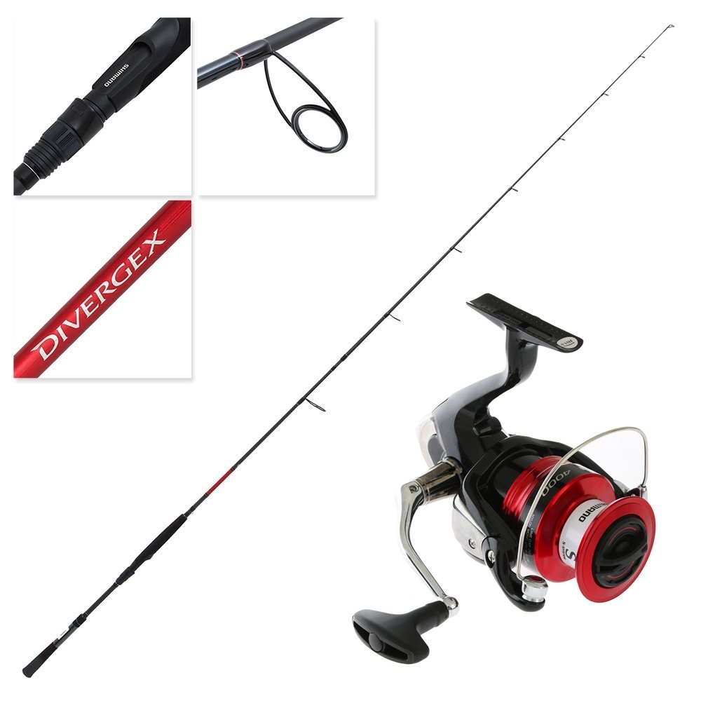 Shimano Sienna 4000 FG Divergex Heavy Softbait Combo 8ft 5-10kg 2pc