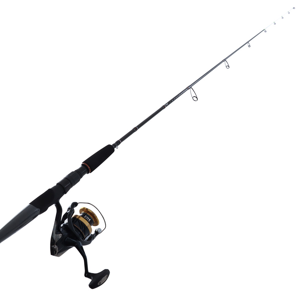 Shimano Spheros SP4000XG SW Backbone Medium Spin Slow Jig Combo 6ft 6in 10-20lb 1pc