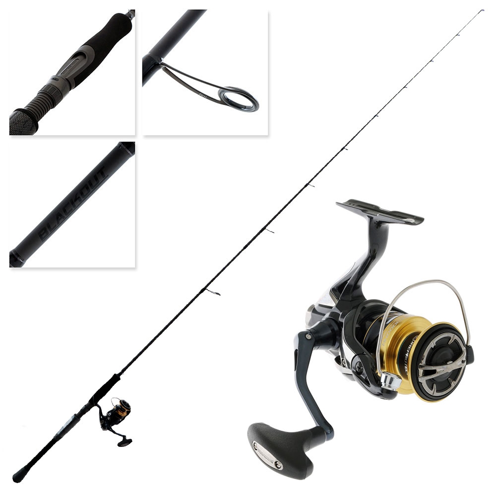 Shimano Spheros SPC3000HG SW Blackout Softbait Combo 7ft 6-15lb 2pc