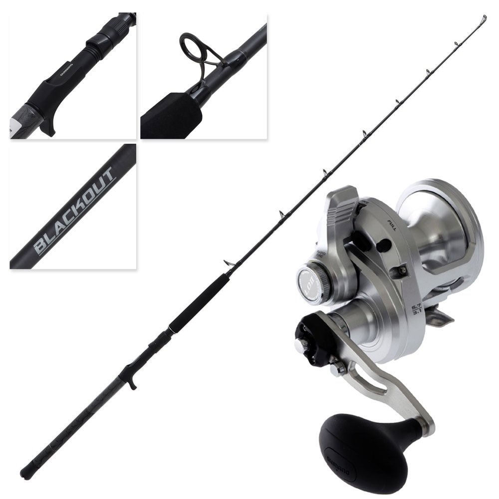 Shimano SpeedMaster LD II 12 Blackout 2-Speed OH Jigging Combo 5ft 5in 50-80lb 1pc