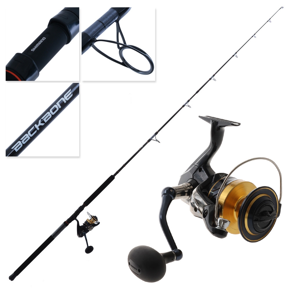Shimano Spheros SWA 14000XG Topwater Travel Spin Combo 8ft 2in 50-80lb 3pc