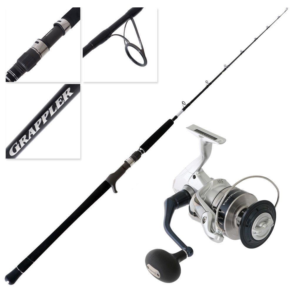Shimano Saragosa SW A 10000 PG 25 Grappler Type J Spin Jig Combo 5ft 3in PE8 2pc