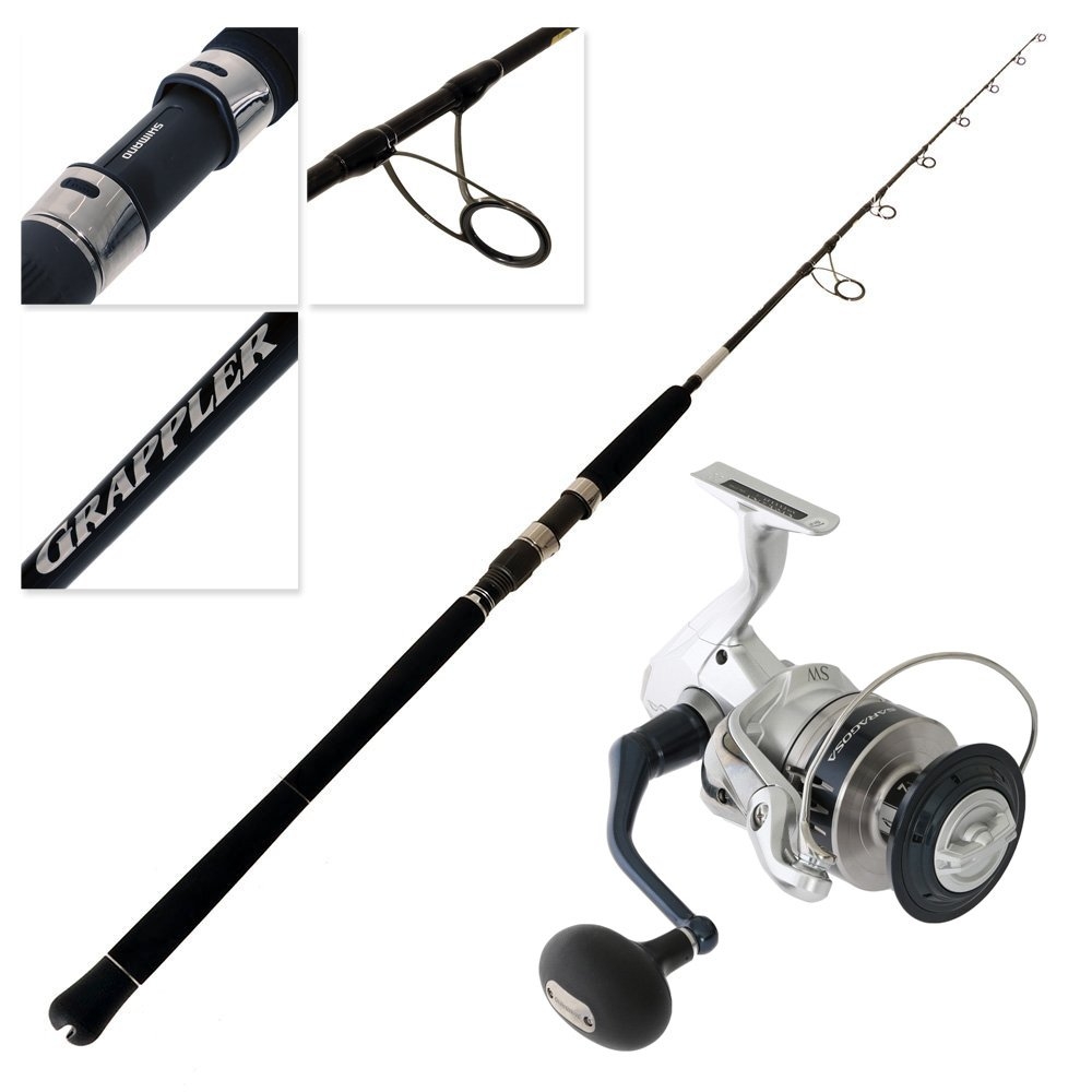 Shimano Saragosa SW A 10000 PG 25 Grappler Type J Spin Jig Combo 5ft 6in PE6 2pc