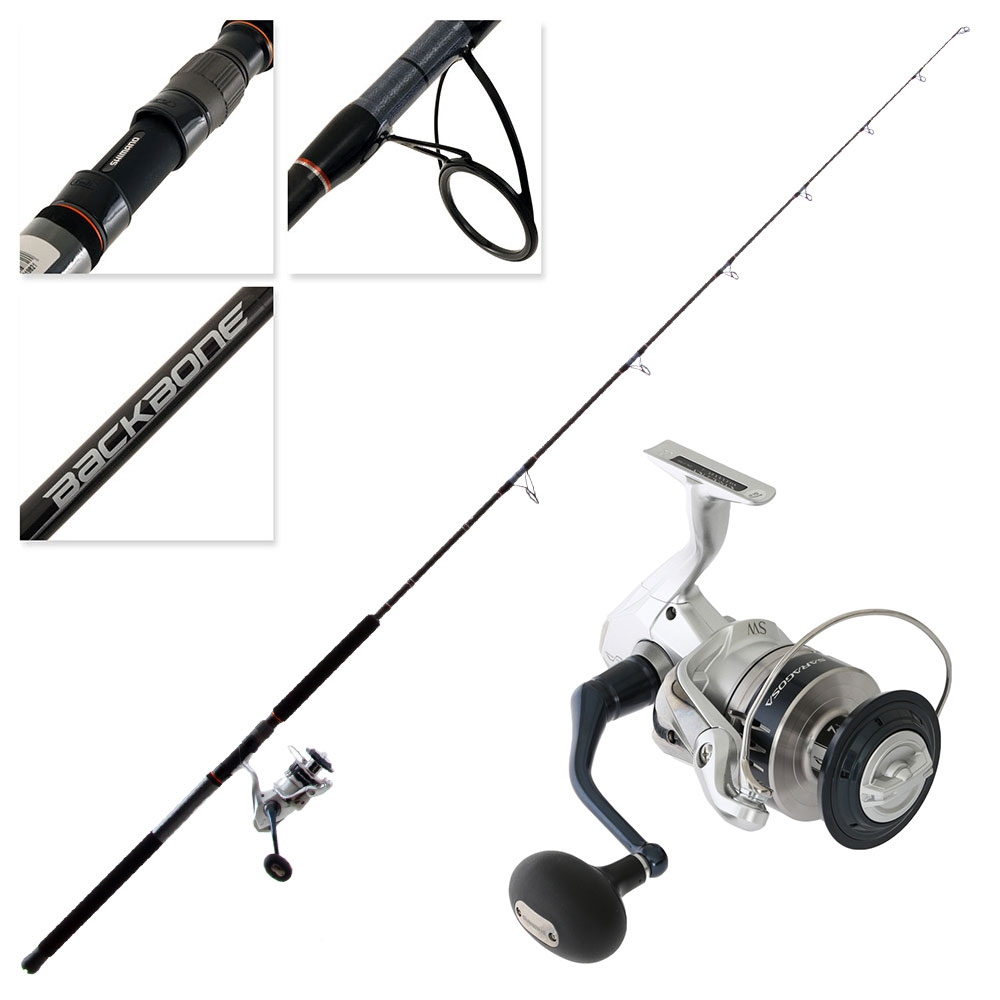 Shimano Saragosa SW A 10000 PG Backbone Topwater Combo 8ft 2in 50-80lb 2pc