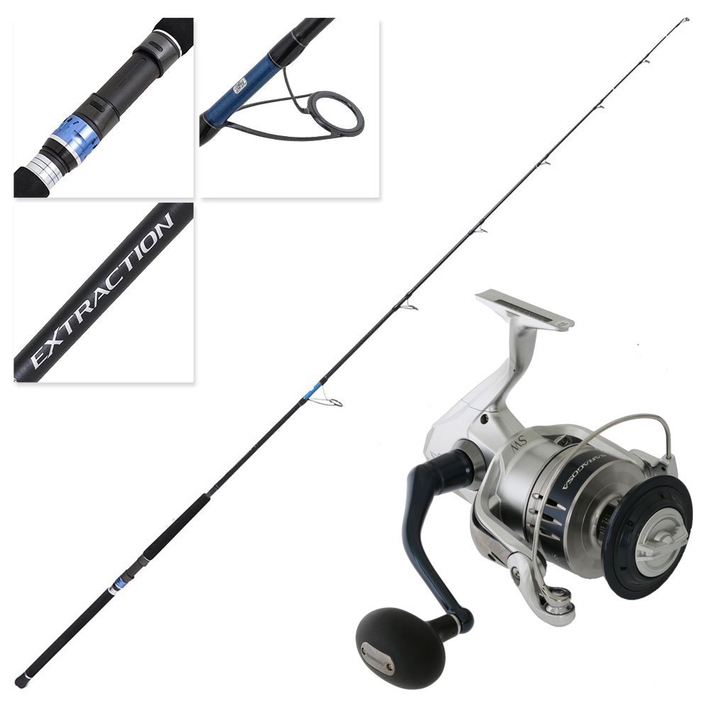 Shimano Saragosa SW A 14000 XG Extraction Topwater Spin Combo 8ft 2in PE6-8 2pc