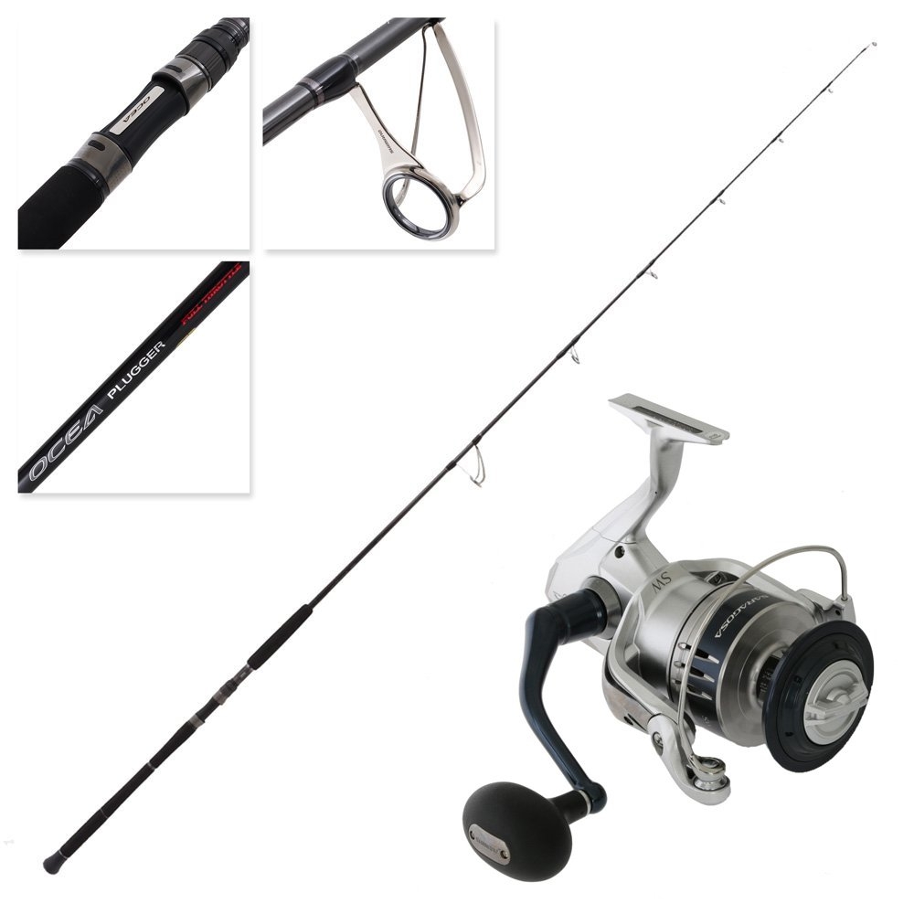 Shimano Saragosa SW A 14000 XG Ocea Plugger Full Throttle Topwater Combo 8ft 3in PE6 2pc