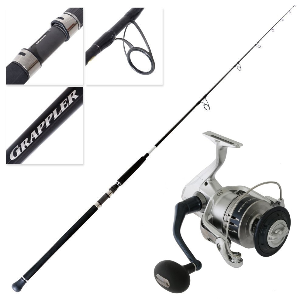 Shimano Saragosa SW A 14000 XG Grappler Type C Topwater Spin Combo 8ft 2in PE6 2pc