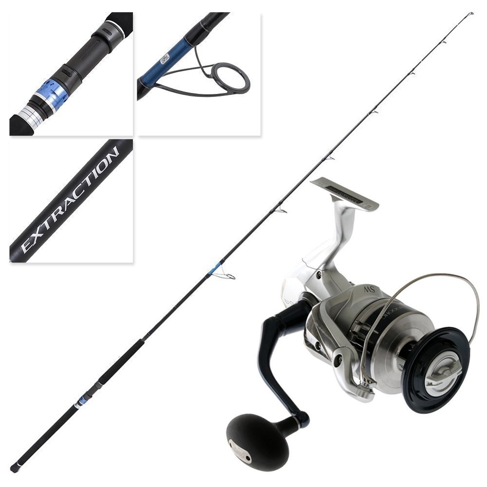 Shimano Saragosa 18000SW AHG Extraction Topwater Spinning Combo 8ft 2in PE6-8 2pc