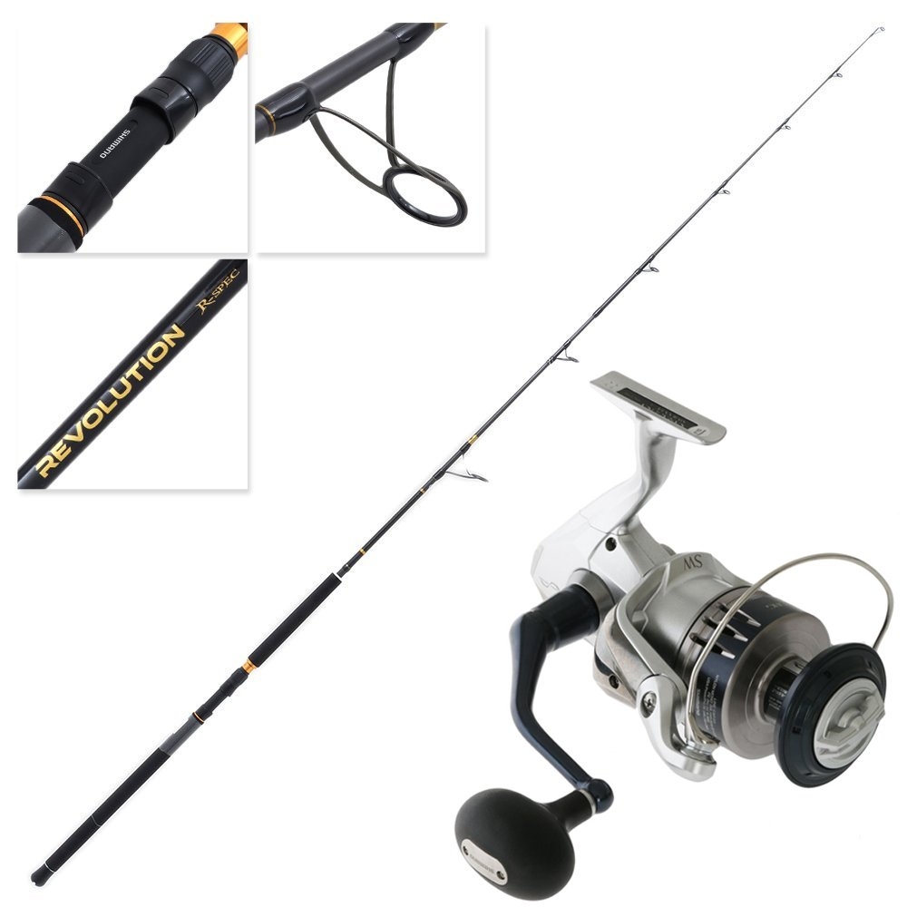 Shimano Saragosa SW A 8000 HG Revolution Topwater Travel Spin Combo 8ft 2in PE5-8 3pc