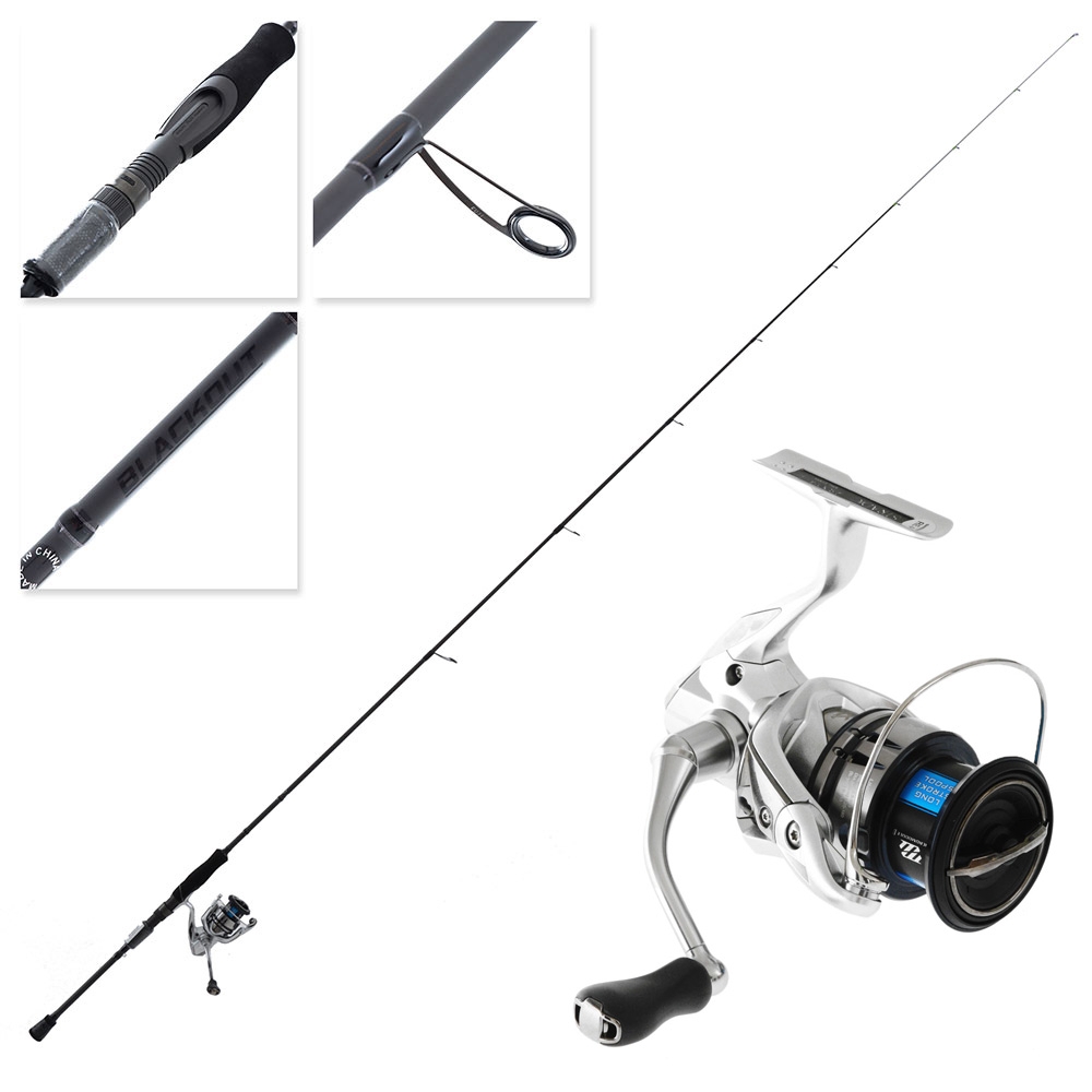 Shimano Stradic FL 2500 HG Blackout Medium Canal Spin Combo 8ft 2in 6-12lb 5-12g 2pc