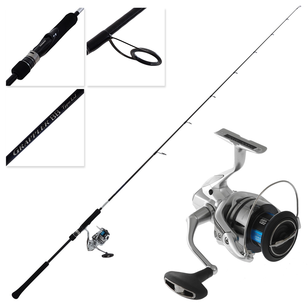 Shimano Stradic FL 4000 XG Grappler BB Type LJ Light Spin Jig Combo 6ft 3in PE2 50-180g 2pc