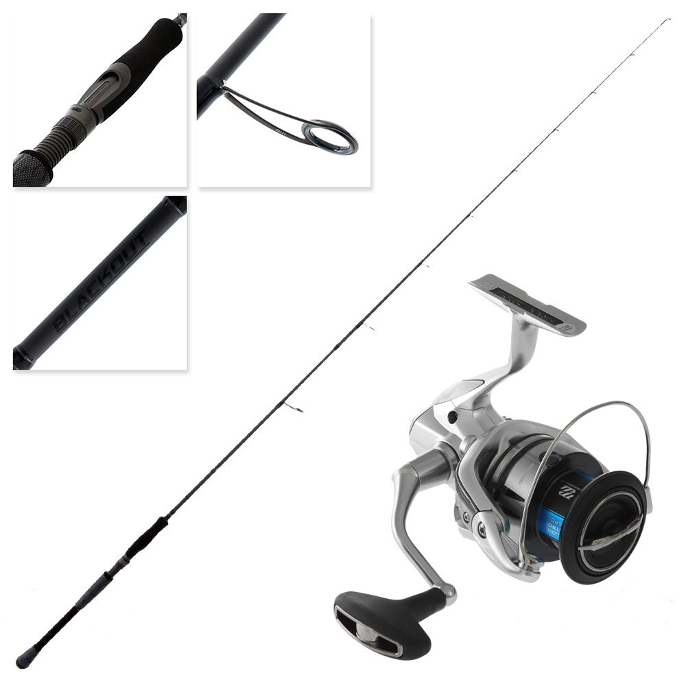 Shimano Stradic FL 4000 XG Blackout Softbait Spin Combo 7ft 7-28g 2pc