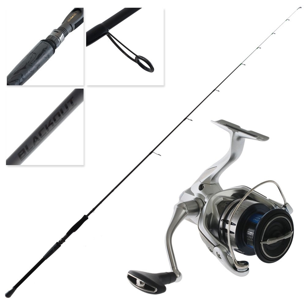 Shimano Stradic FL C3000 HG Blackout Engetsu M Slow Jig Spin Combo 6ft 6in 10-20lb 2pc