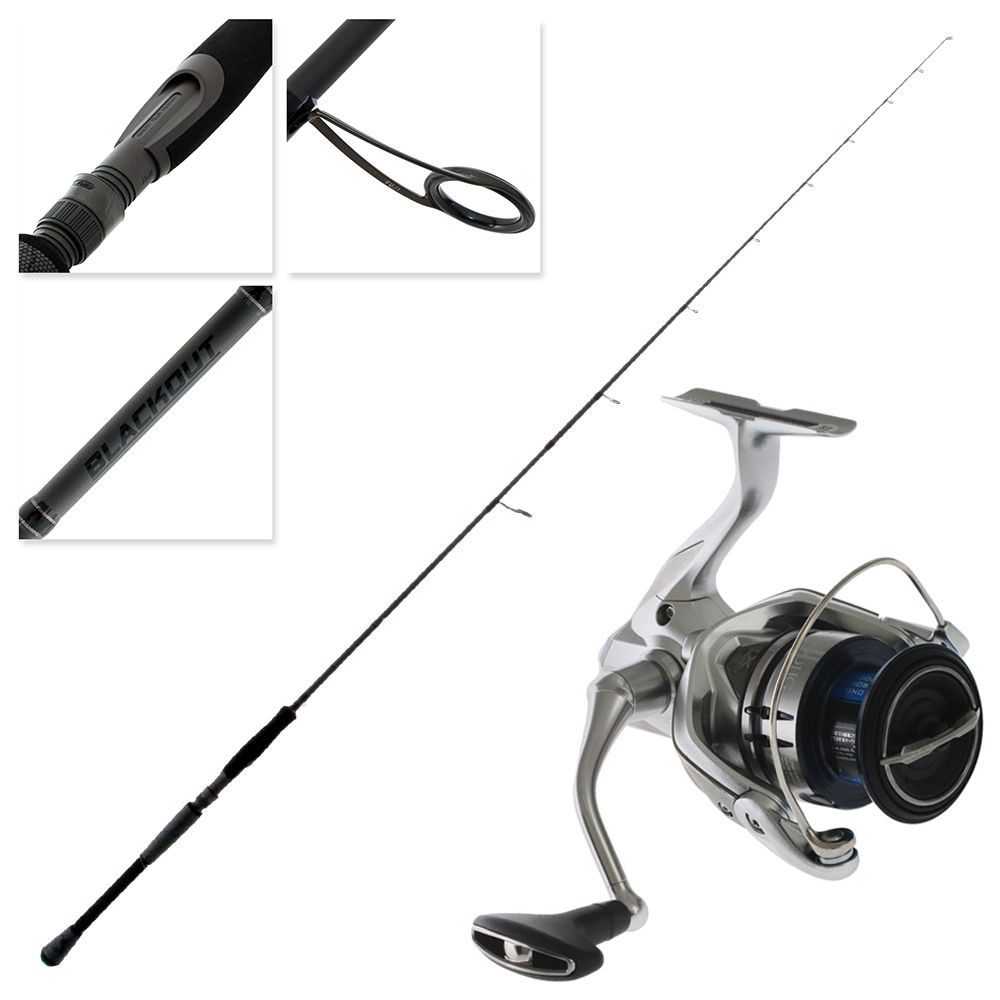 Shimano Stradic FL C3000 HG Blackout Softbait Combo 7ft 10-20lb 2pc