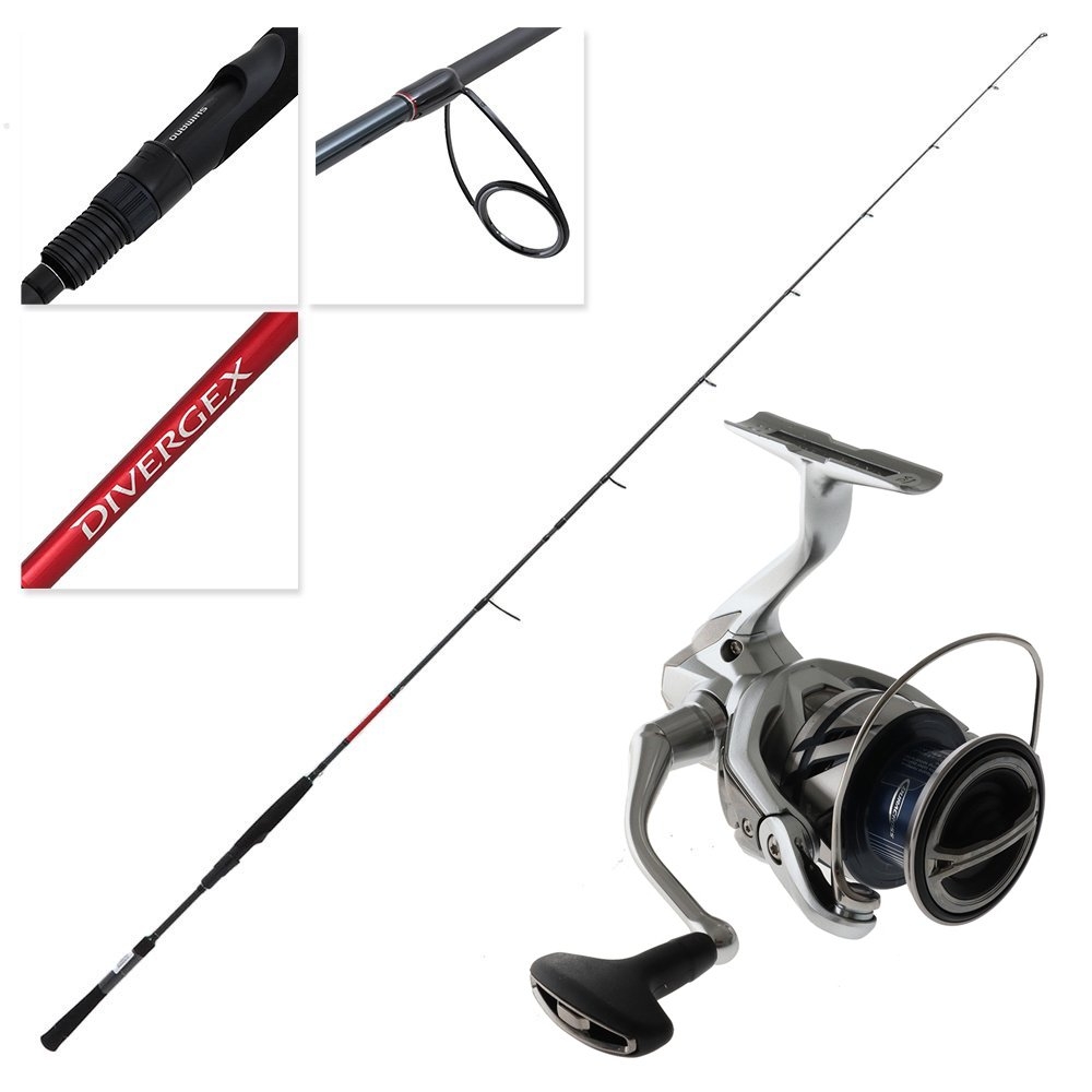 Shimano Stradic C3000FM HG Divergex Medium Heavy Softbait Spin Combo 7ft 6in 4-8kg 2pc