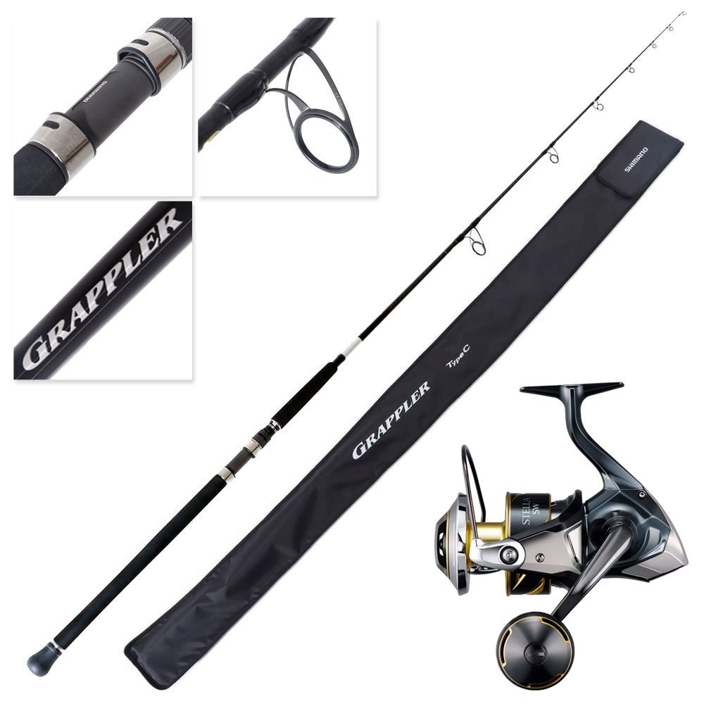 Shimano 25 Stella SWD 10000 HGD Grappler Type C Topwater Spin Combo 8ft 2in PE6 2pc