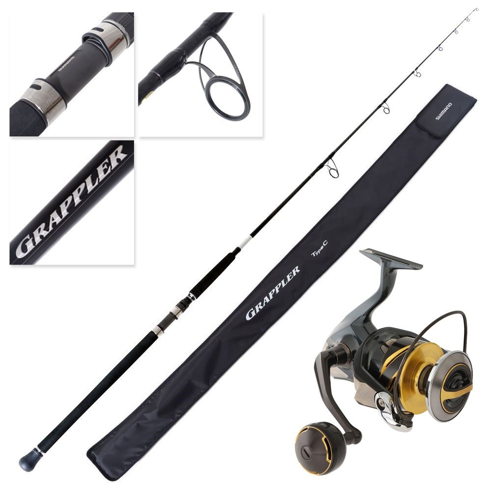 Shimano 25 Stella SWD 10000 HGD Grappler Type C Topwater Spin Combo 8ft 2in PE6 2pc