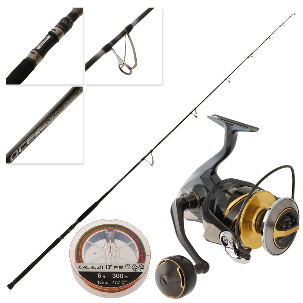 Shimano Stella SWD 10000 HGD Topwater Spin Combo 8ft 8in PE6 2pc with Braid