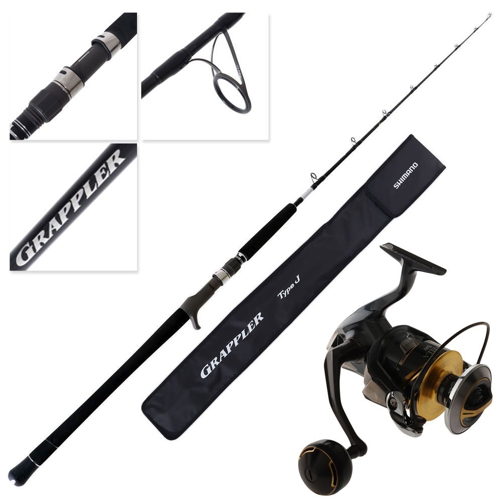 Shimano 25 Stella SWD 10000 PGD Grappler Type J Spin Jig Combo 5ft 3in 400g 2pc