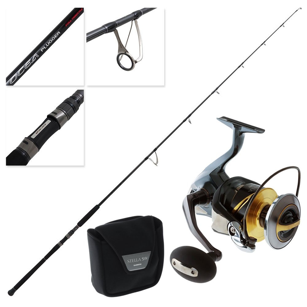 Shimano 25 Stella SWD 14000 XGD Ocea Plugger Heavy Topwater Combo 8ft 3in PE8 2pc