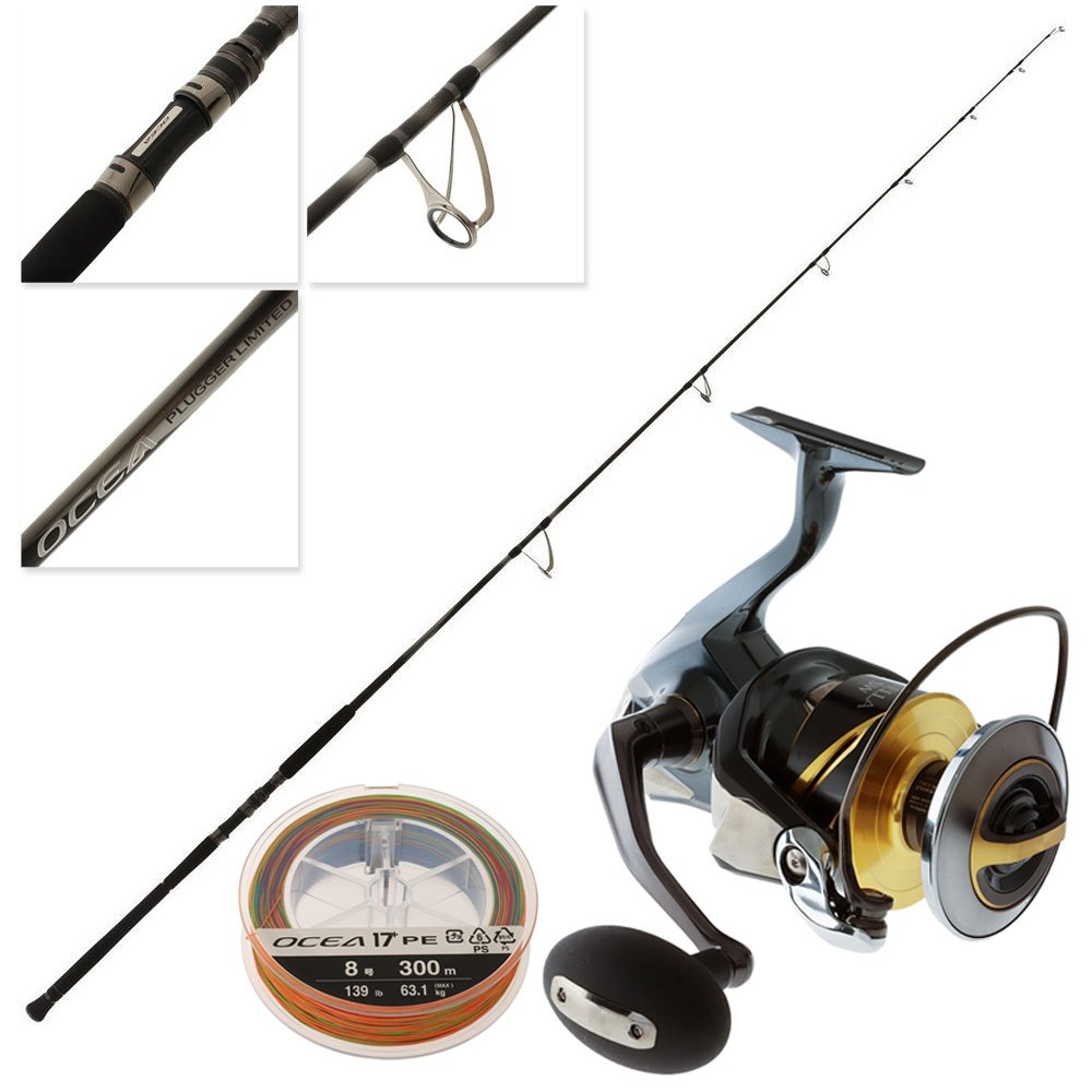 Shimano Stella SWD 14000 XGD Topwater Spin Combo 8ft 8in PE6 2pc with Braid