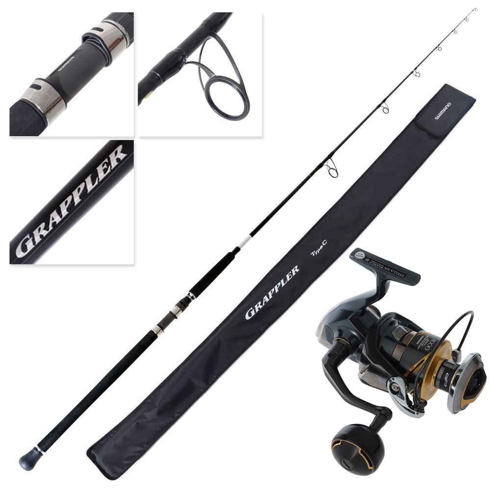 Shimano 25 Stella SW 8000 HG 25 Grappler Type C S82MH Topwater Spin Combo 8ft 2in PE6 130g 2pc