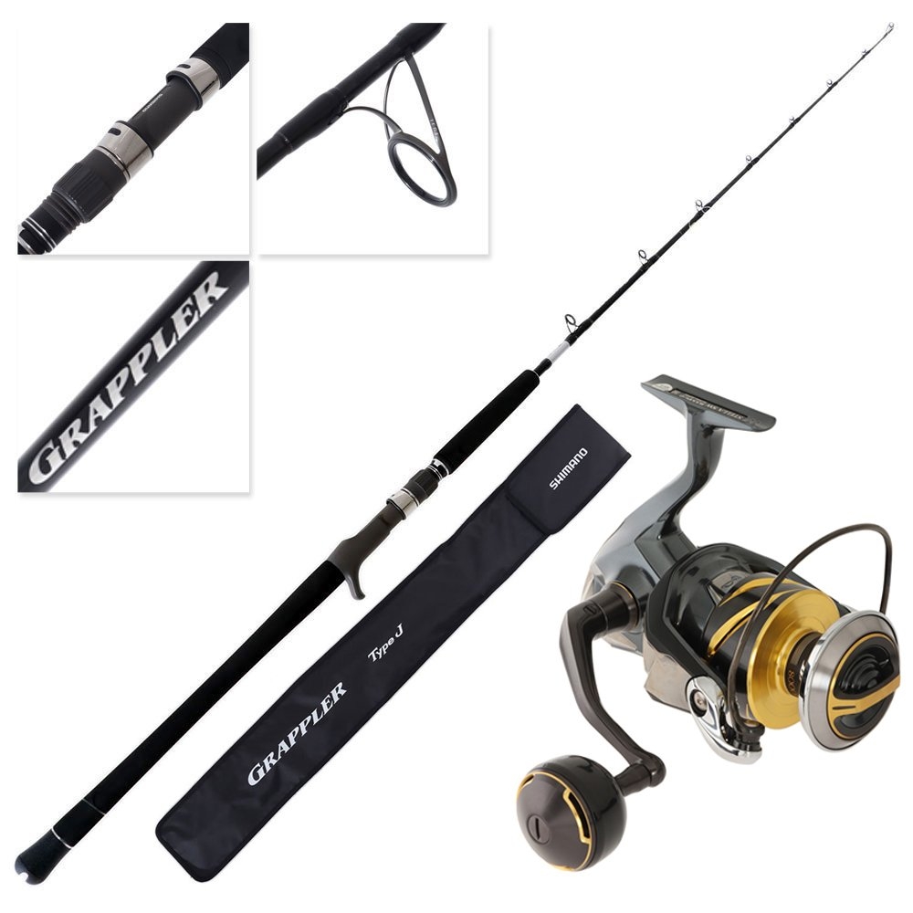 Shimano 25 Stella SW 8000 PG 25 Grappler Type J S538 Spin Jig Combo 5ft 3in PE8 400g 2pc