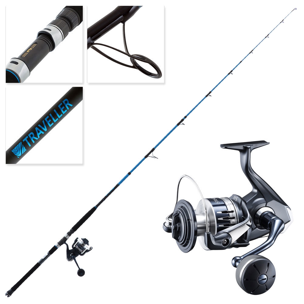 Shimano Stradic SW 10000 HG Traveller Spin Topwater Combo 8ft 4in 30-50lb 5pc