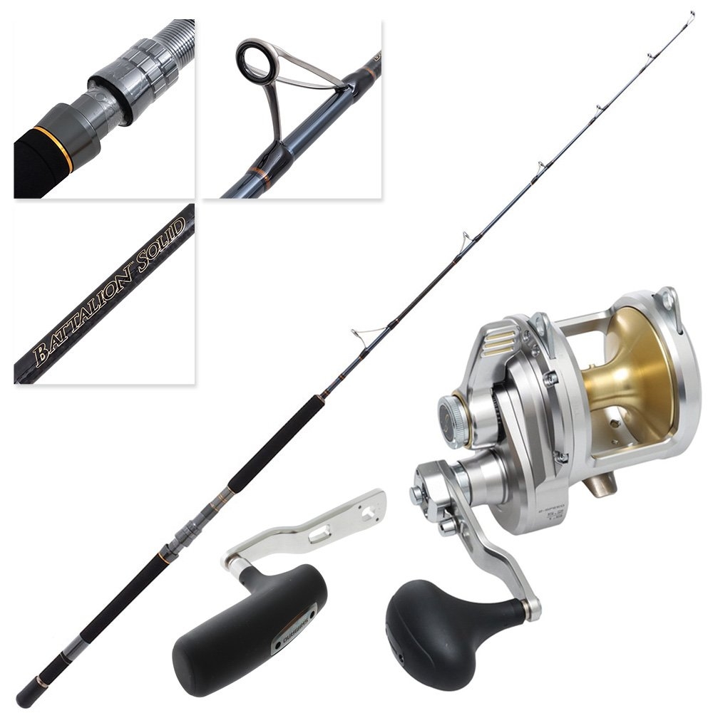 Shimano Talica 20A 2-Speed Battalion Solid Tuna Jigging Combo 6ft 80-130lb 1pc