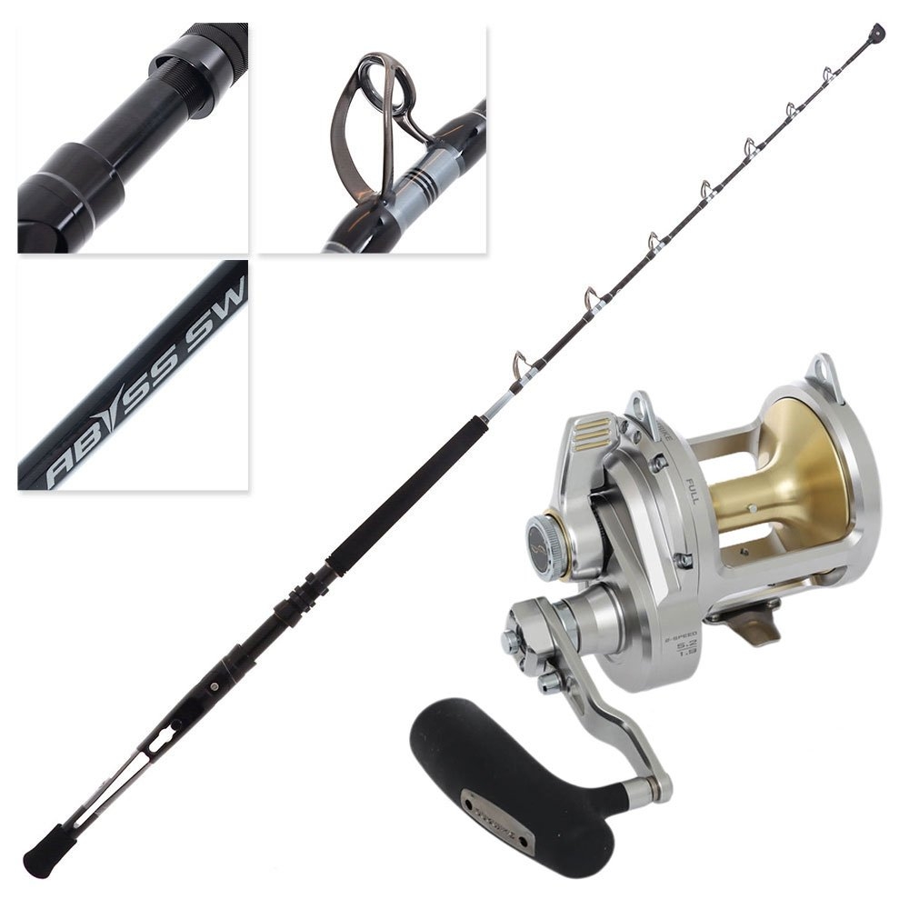 Shimano Talica II 25A Abyss SW RT Bent + Straight Butt 2-Speed Game Combo 5ft 6in 50lb 2pc